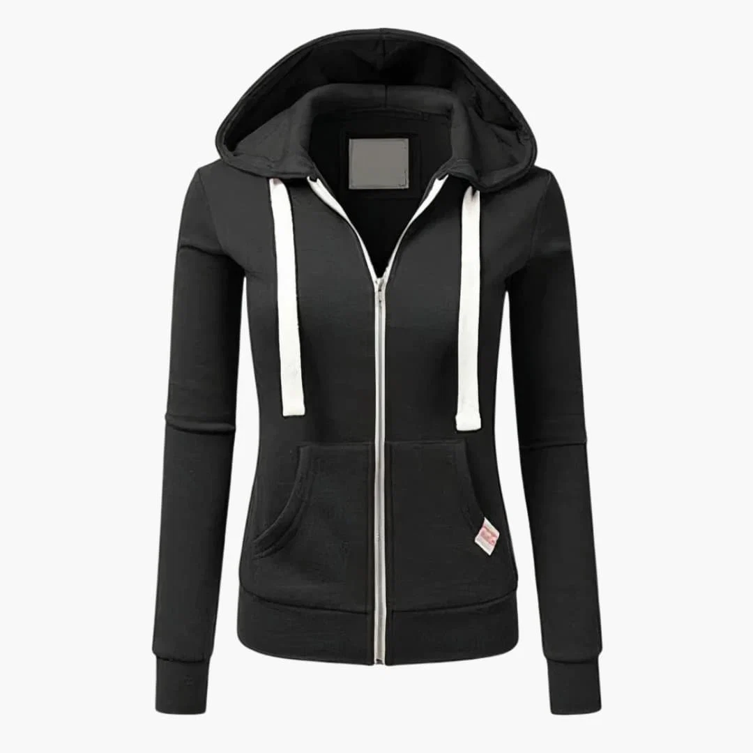 Maja | Hoodie Dam Dragkedja Lös Passform