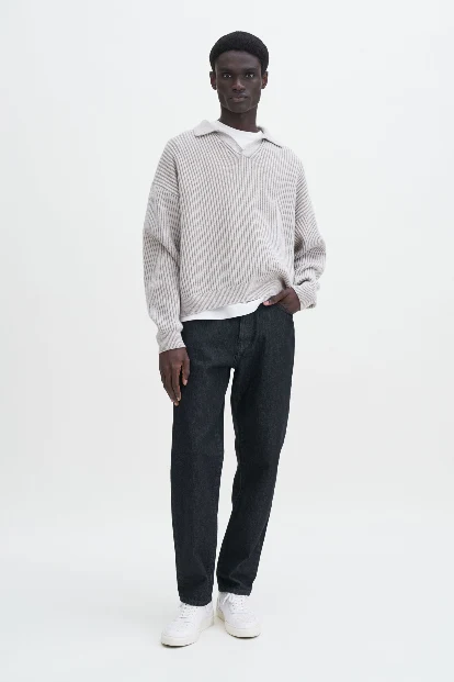 Tapered cropped jeans washed black - Bild 2