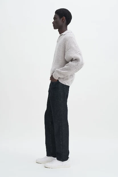 Tapered cropped jeans washed black - Bild 3