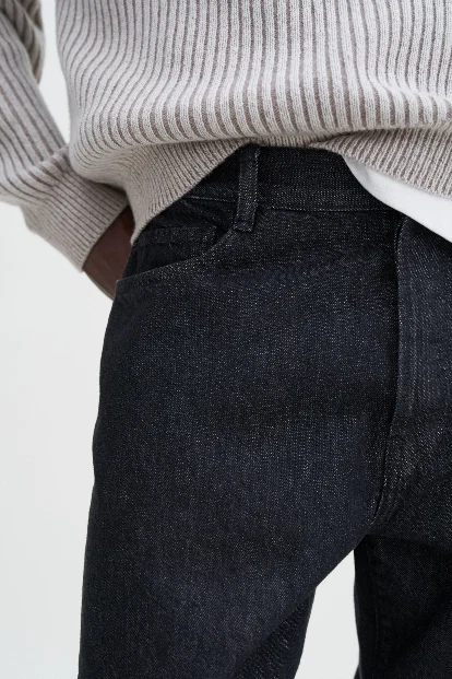 Tapered cropped jeans washed black - Bild 6