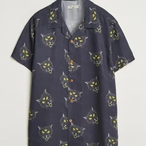 Arvid The Cat Hawaii Shirt Antracite