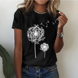 Elin | T-Shirt Dam Kortärmad Rund Hals