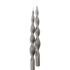 Spiralljus 2 st – Taupe 30 cm